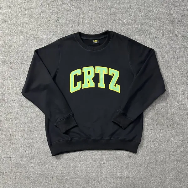 CRTZ Arch Logo Black Crewneck Sweatshirt - 1