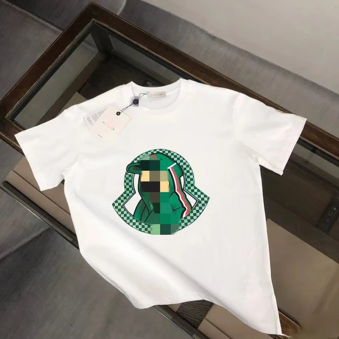 Moncler T-Shirts Short-Sleeve Logo Graphic — 23