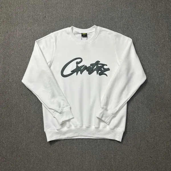 Corteiz White Script Logo Hoodie - 1