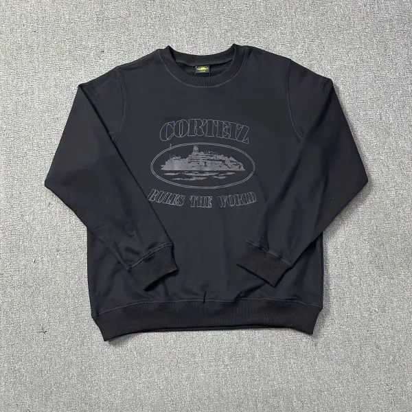 Corteiz Rules The World Black Hoodie - 1