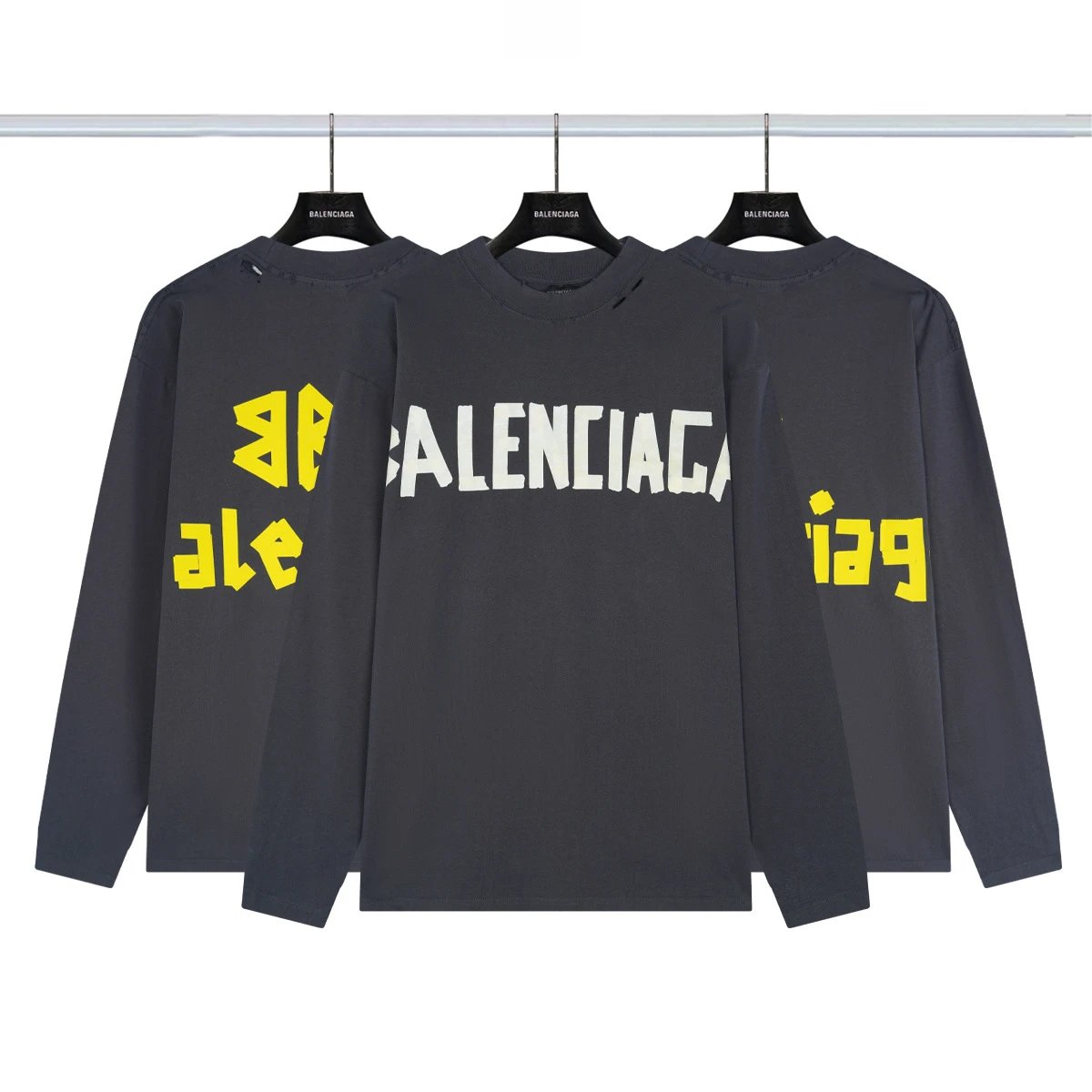 Balenciaga Shirts Long-Sleeve Logo Print — 27