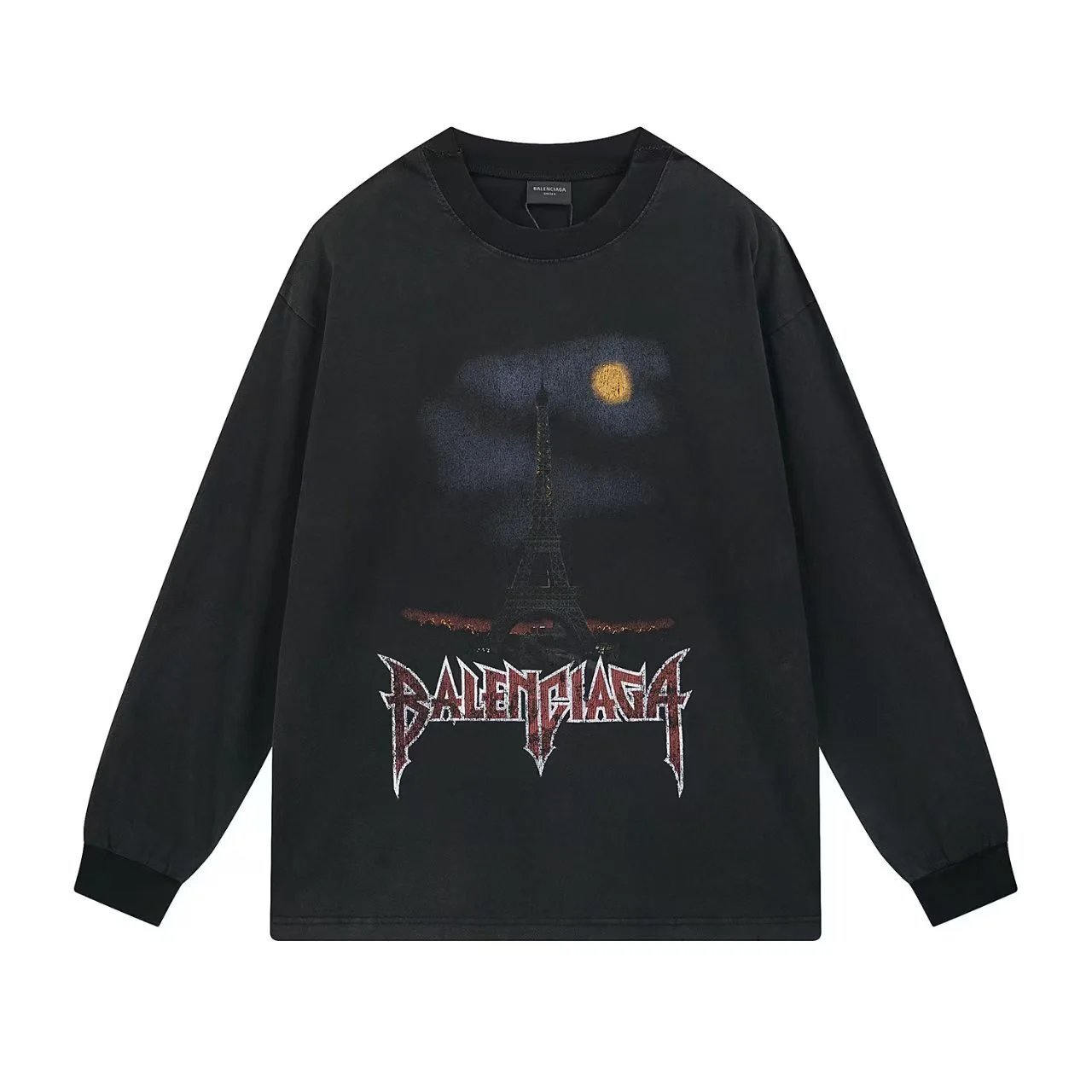 Balenciaga Shirts Long-Sleeve Logo Print — 14