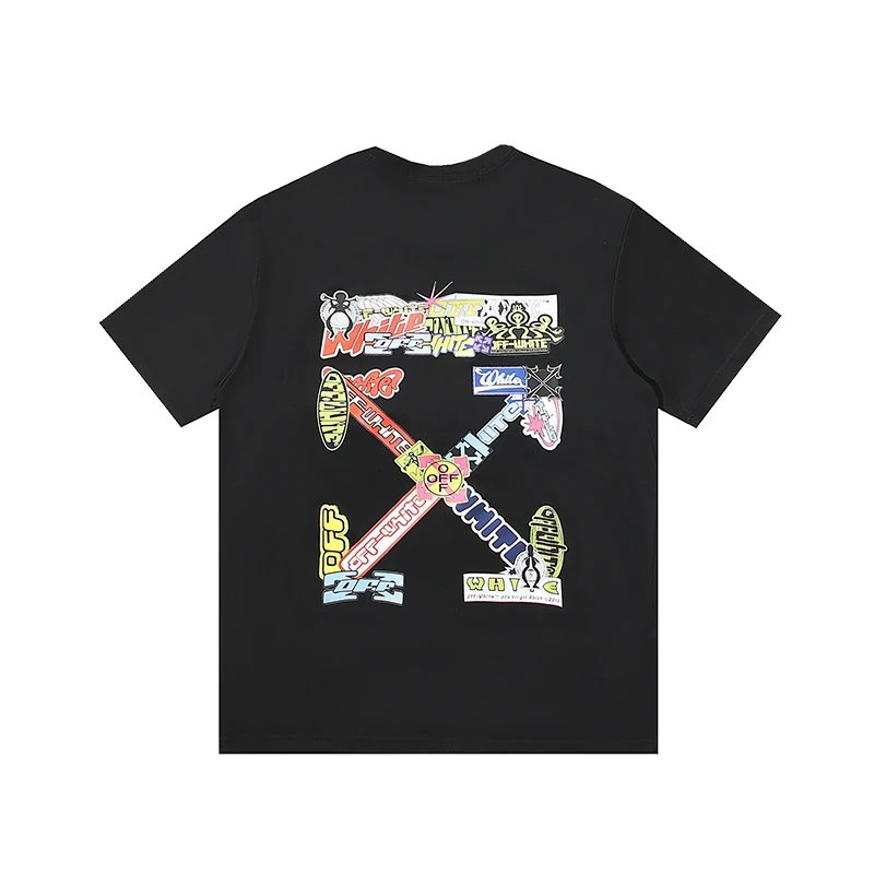 Off-White T-Shirts Short-Sleeve Cross-Arrow Graphic — 13