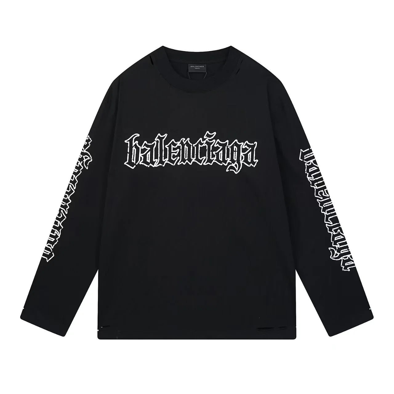 Balenciaga Shirts Long-Sleeve Logo Print — 13