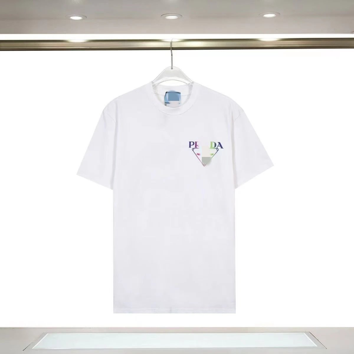 Prada T-Shirts Short-Sleeve Logo Graphic — 12
