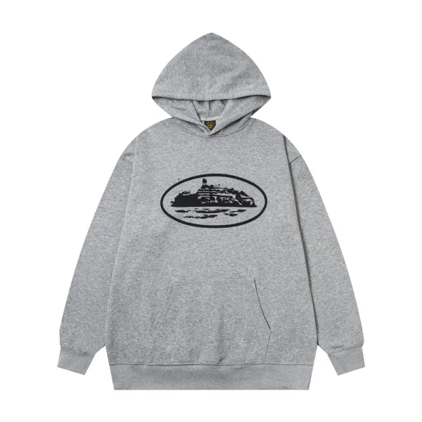 Design Oval Island Hoodie Gray - 1