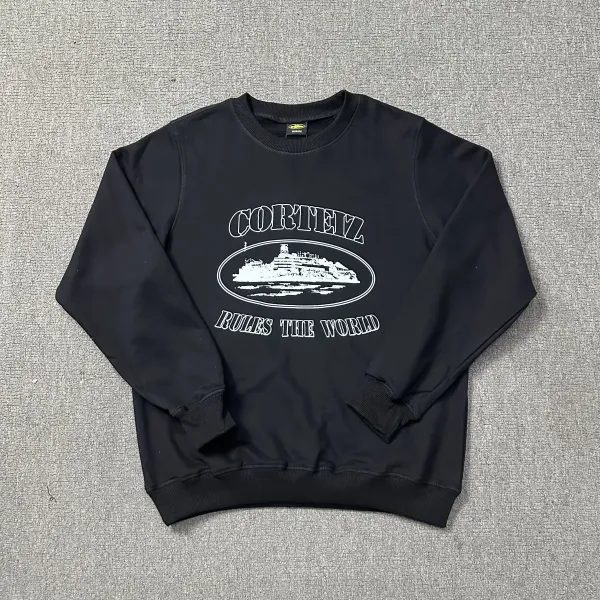 Corteiz Rules The World Black Hoodie - 1