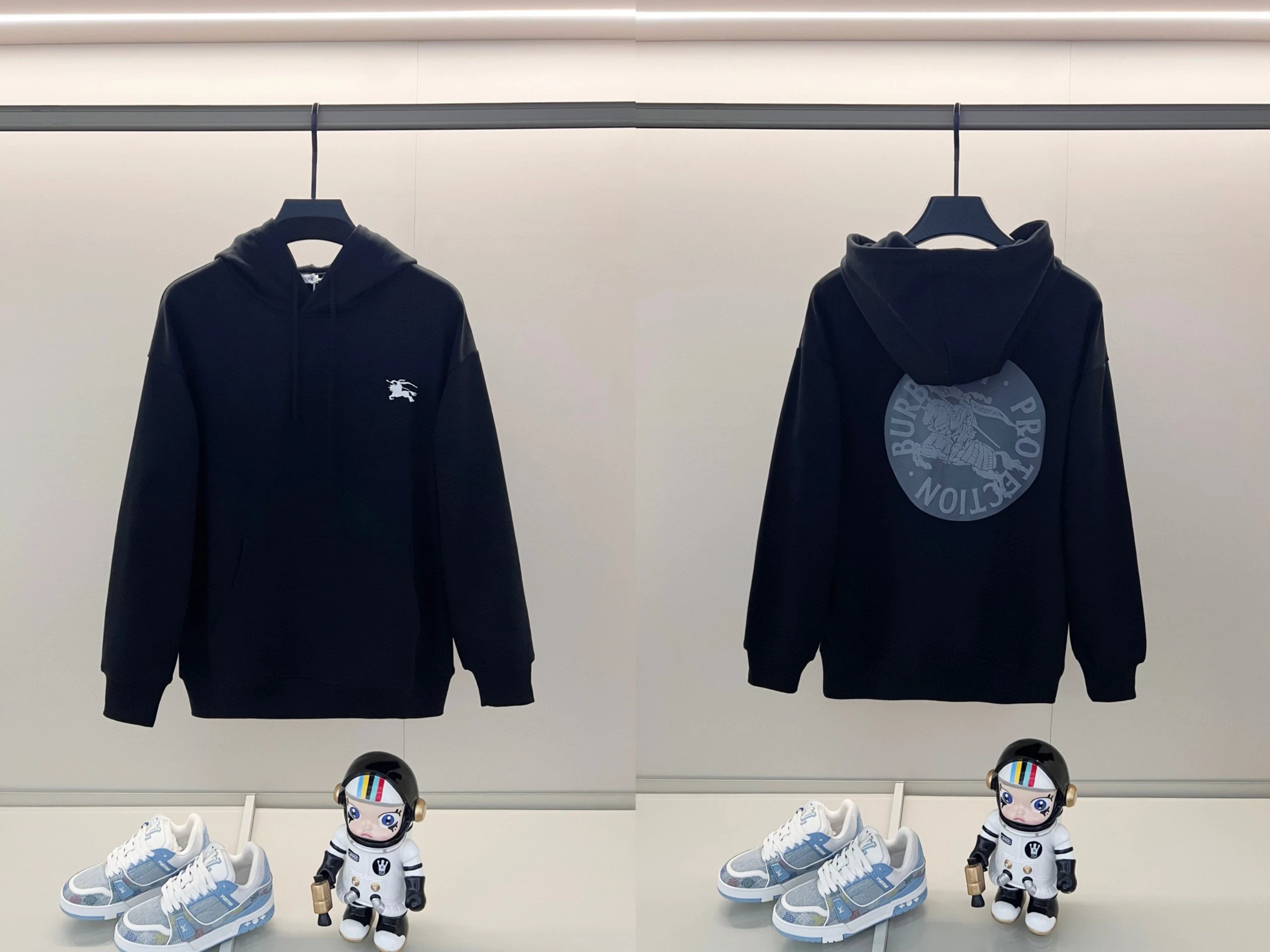 Burberry Hoodies & Sweatshirts Logo Print Pullover Hoodie — 24