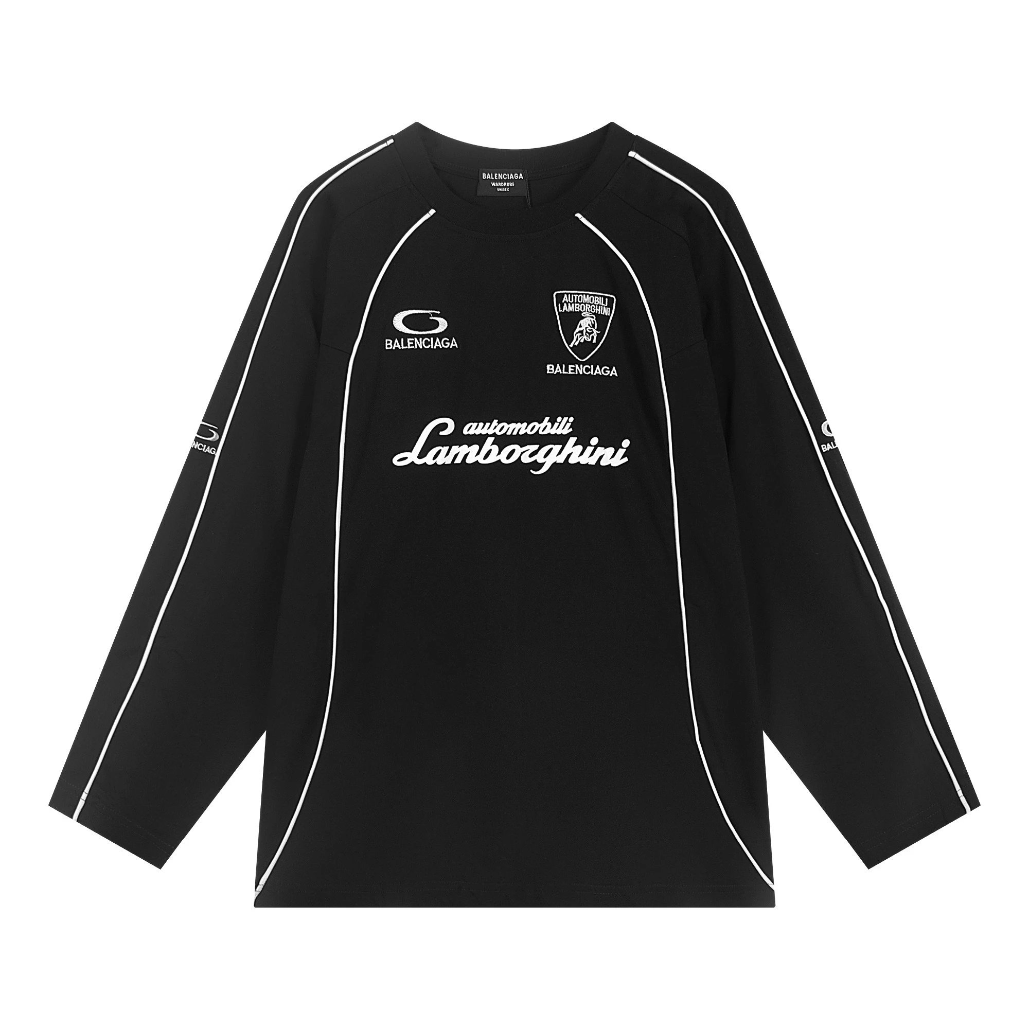 Balenciaga Shirts Long-Sleeve Logo Print — 40