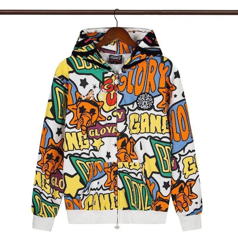Glo Gang Hoodies & Sweatshirts Full-Zip Graphic Hoodie — 16