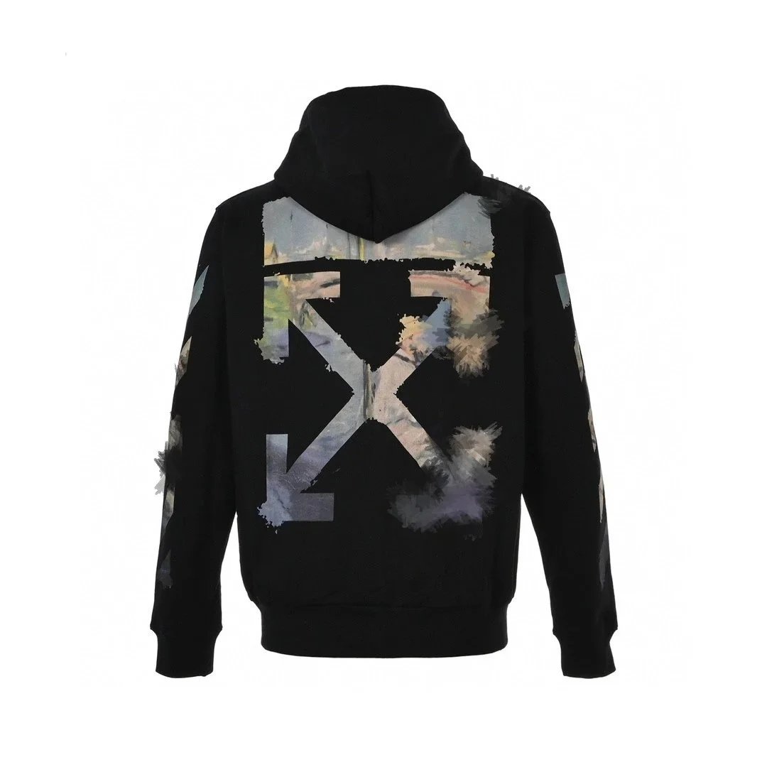 Off-White™ Off-White™ Abstract Print Hoodie Black