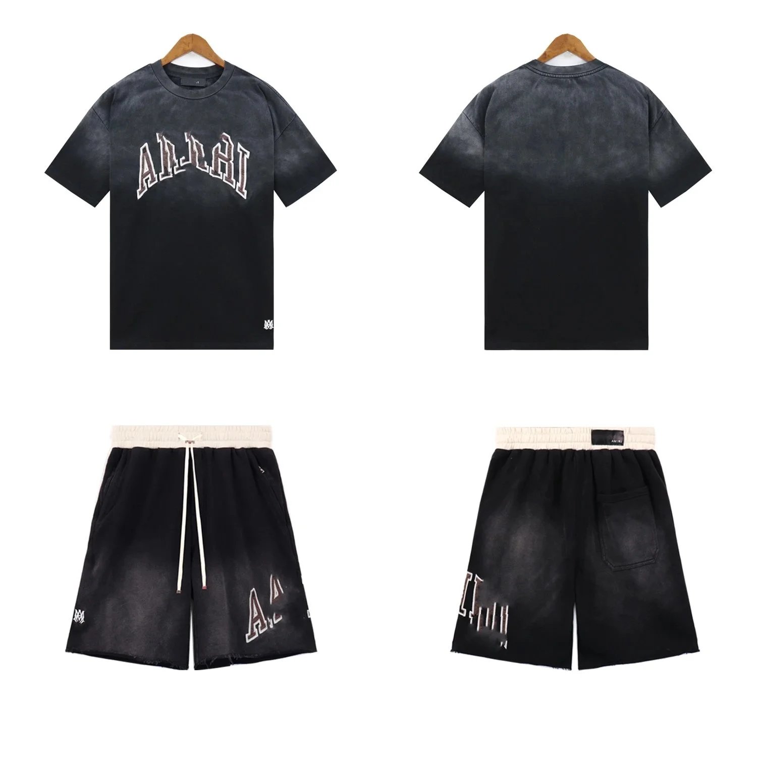 Archi Black T-Shirt and Shorts Set