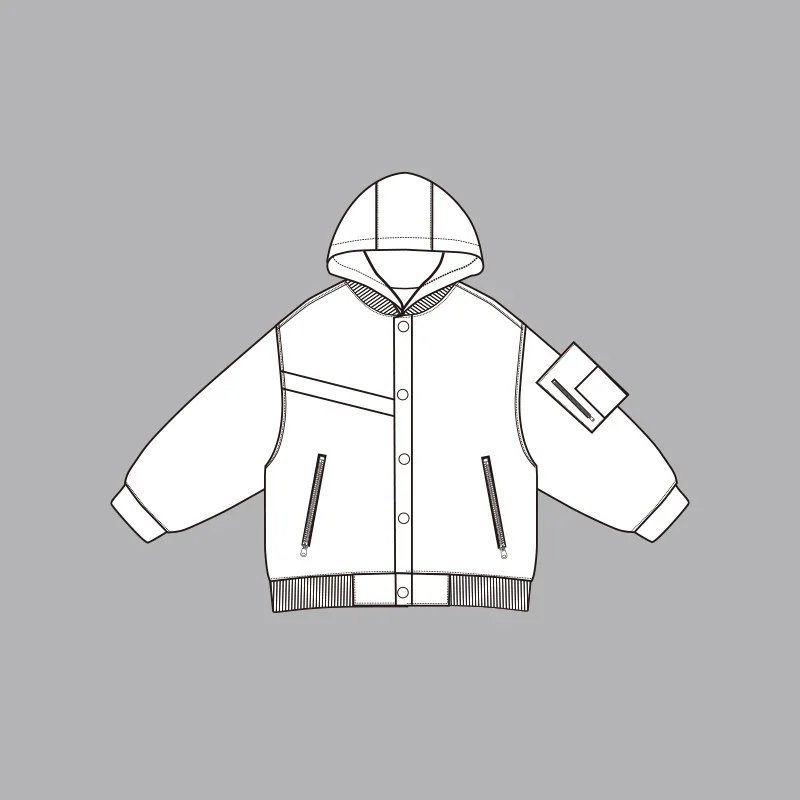 两色连帽羽绒服-拉 528712