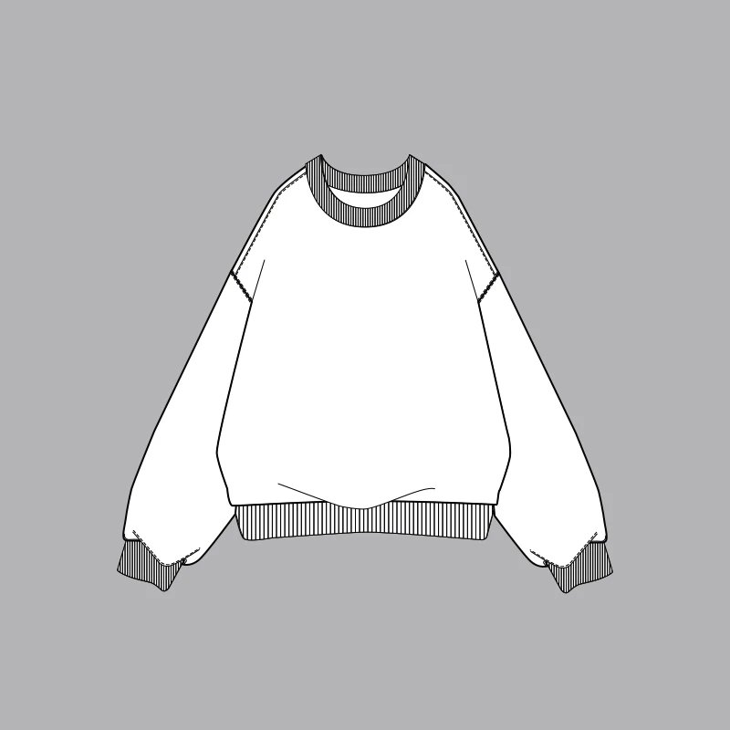 Three-Color Round Neck Sweatshirt - La 528197