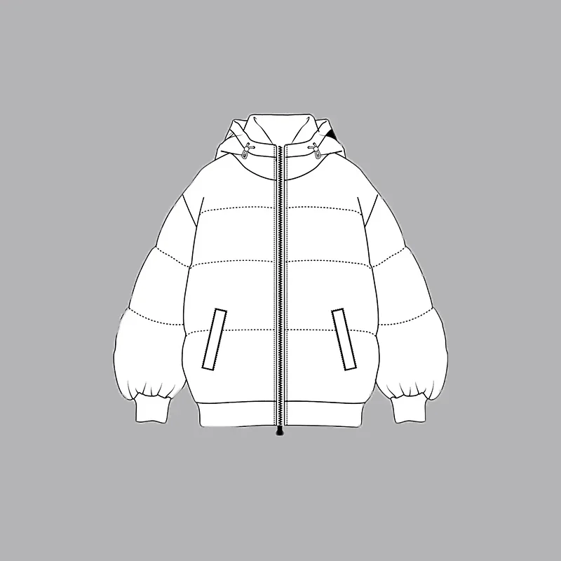 织带连帽羽绒服-古 886006