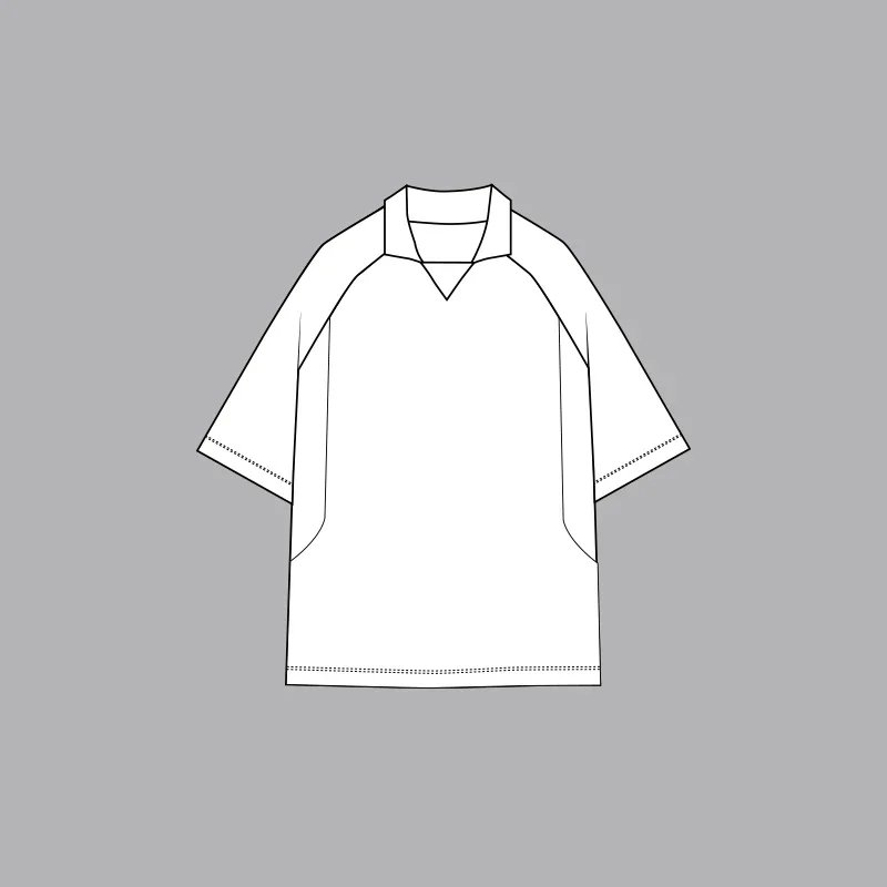 五色胸前小刺绣短袖T恤 - 古 5285