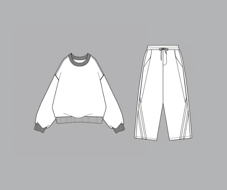 两色圆领刺绣套装-奈 528891