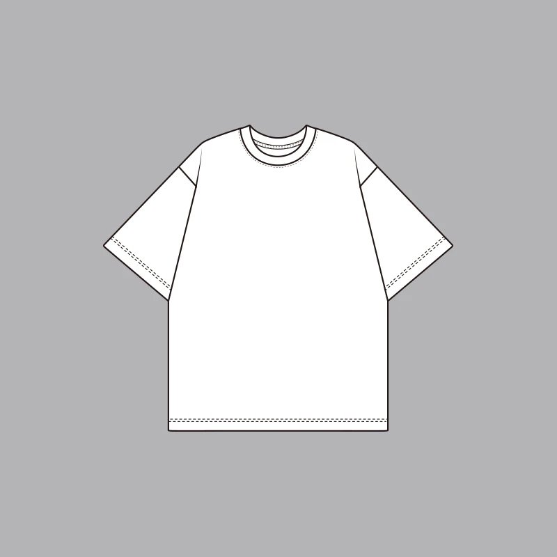 Four color vintage short sleeved T-shirt - Xi 528321 (JH)