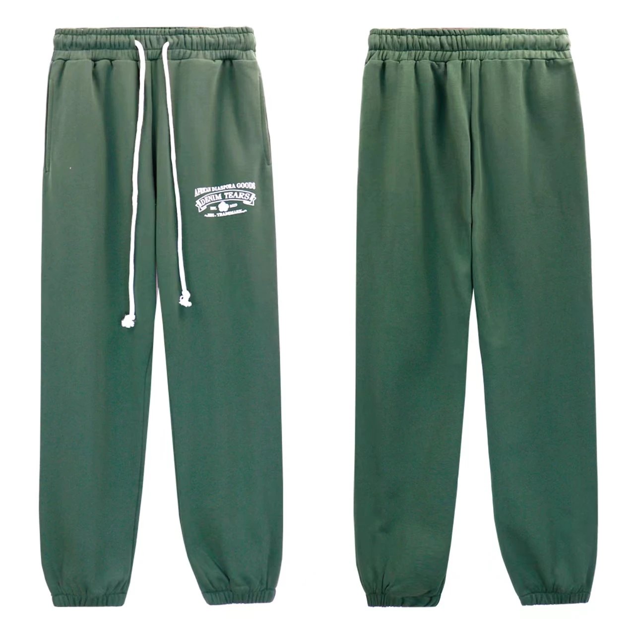 green pants