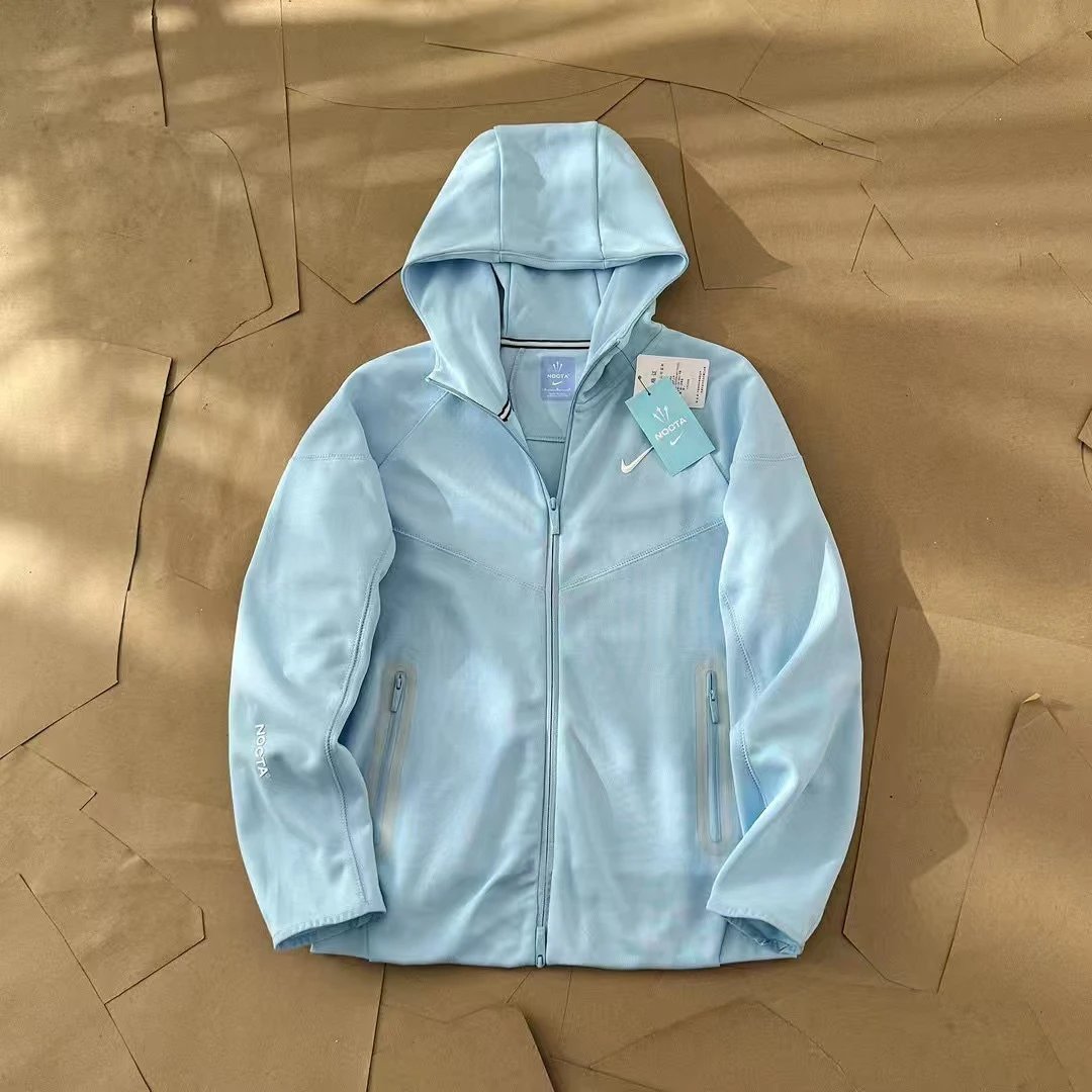 Sky Blue Zipper Hoodie