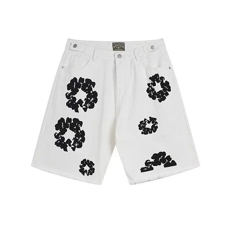 White denim shorts