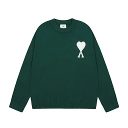 thumbnail for A love 2024ss classic jacquard big heart crew neck sweater 15colors
