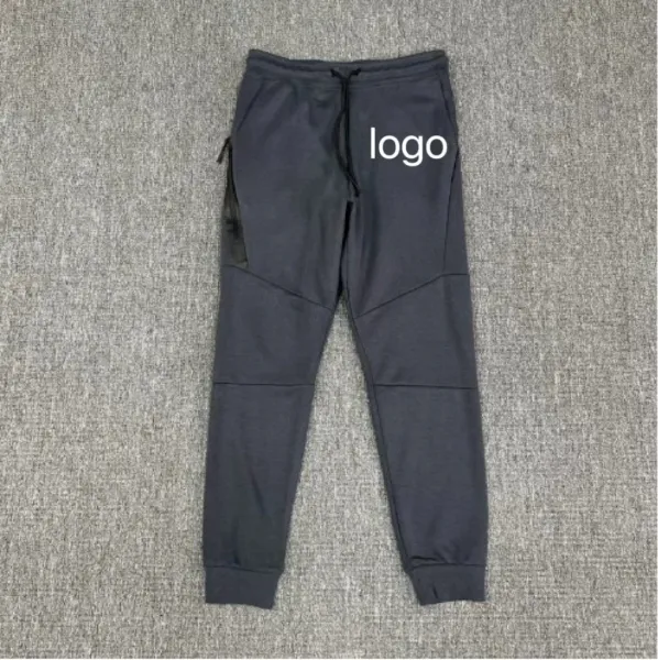 Design Logo-Print Side-Stripe Joggers Navy Sweatpants - 13
