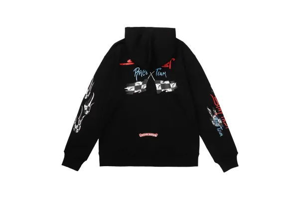 Chrome Hearts American Flag Hoodie Black - 16