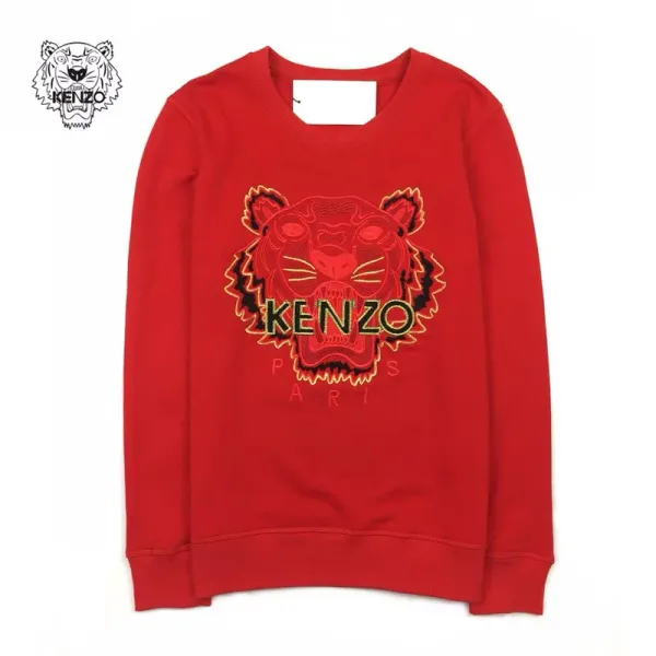 Kenzo Tiger Embroidered Black Hoodie - 7
