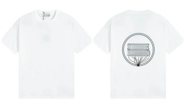 Stone Island T-Shirts Short-sleeve graphic T-shirt with compass emblem prints product detail image 11