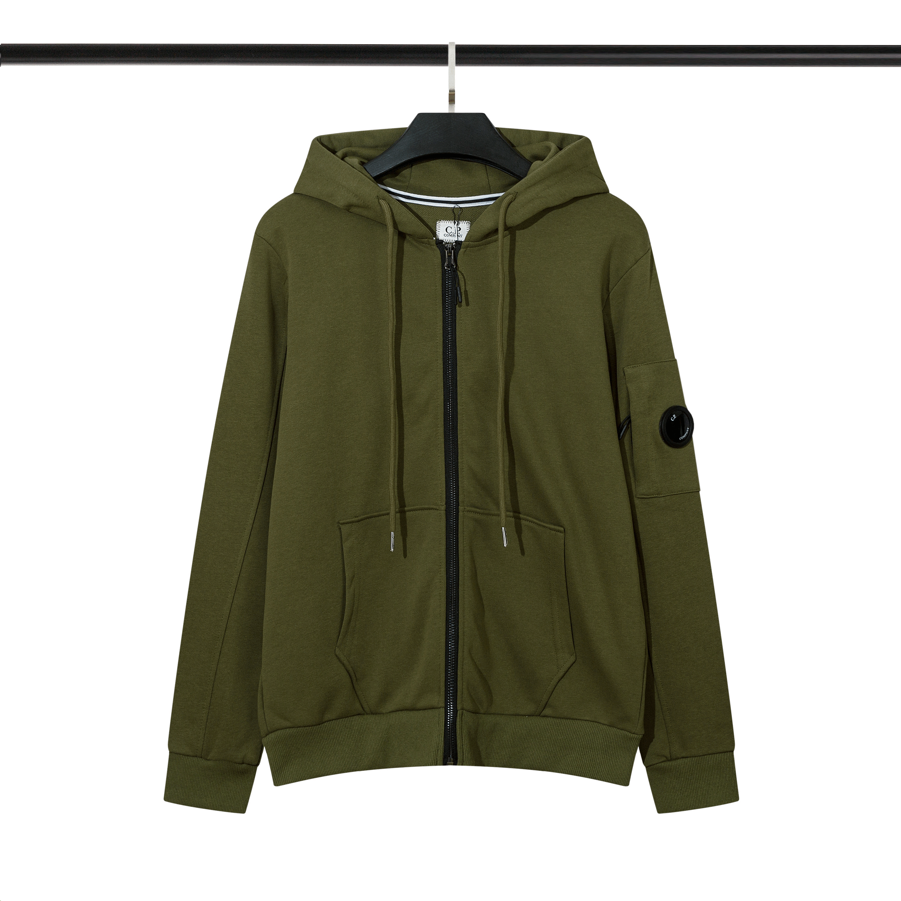 C.P. Company Hooded Zipper Sweatshirt White Gray Navy Olive Black Streetwear
