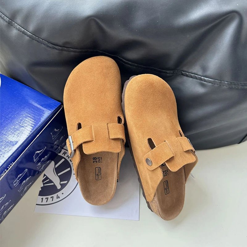 Birkenstock Sandals Arizona EVA Two-Strap — Chestnut Brown-Women’s Half Slippers