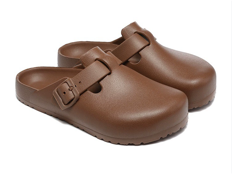 Birkenstock Sandals Arizona EVA Two-Strap — Brown-closed-toe