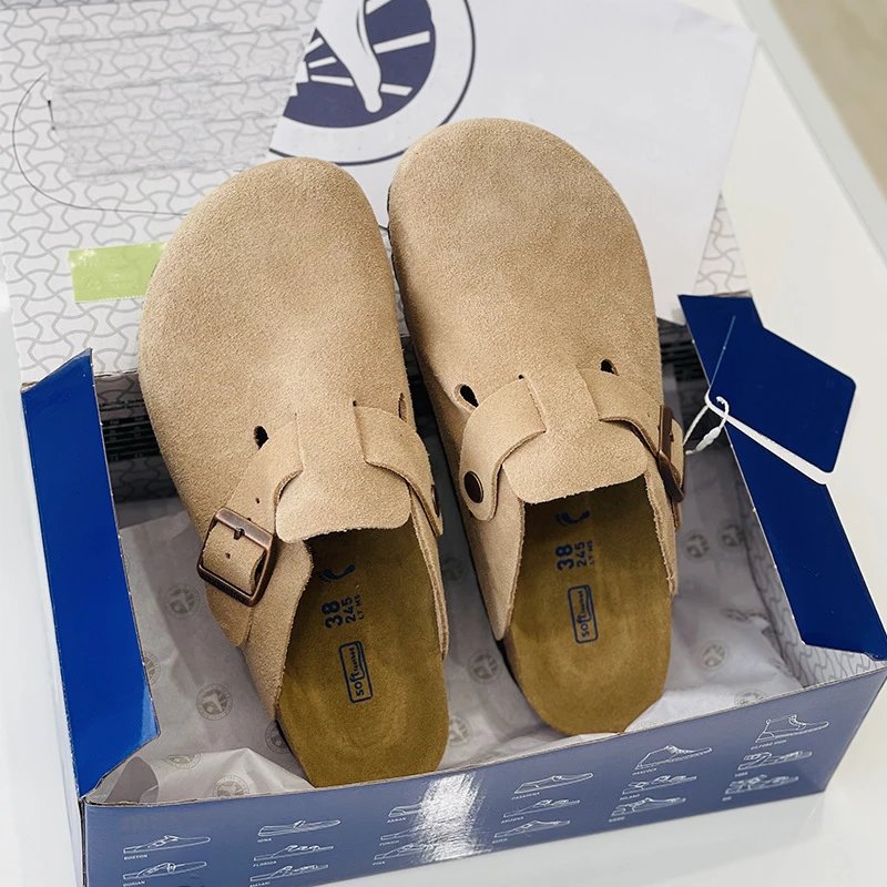 Birkenstock Sandals Arizona EVA Two-Strap — Sand Color-Women’s Half Slippers