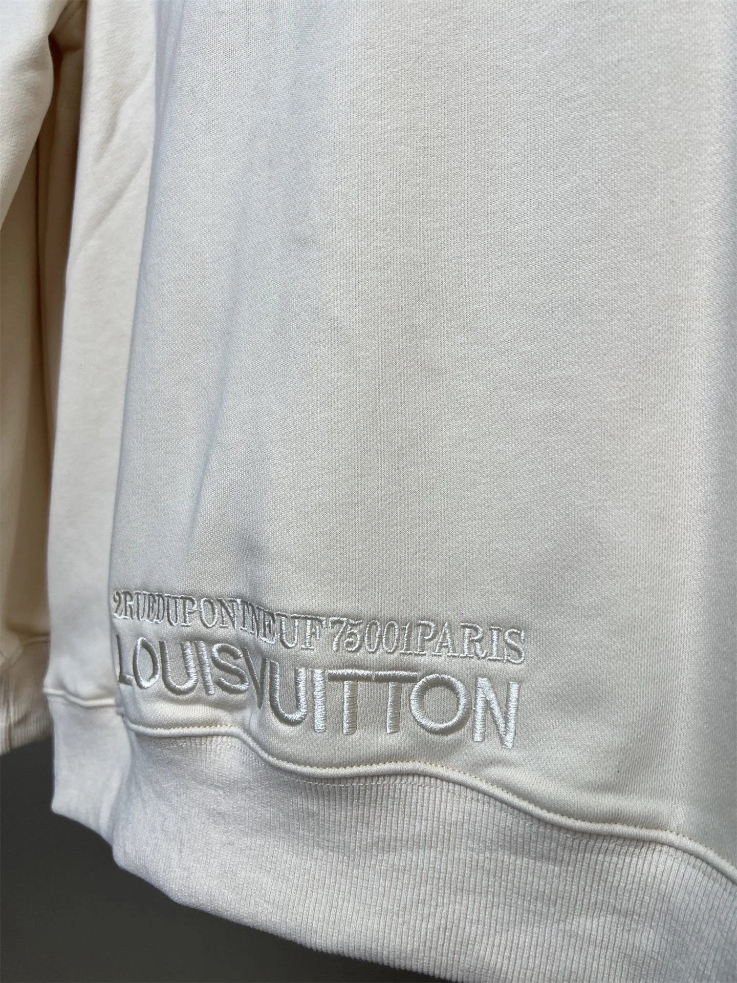 Louis Vuitton Half-Zip Collared Sweatshirt Beige - 5