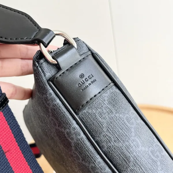 Gucci GG Marmont Mini Camera Bag Black Monogram Crossbody Bag - 10