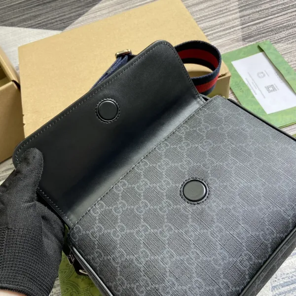 Gucci GG Marmont Mini Camera Bag Black Monogram Crossbody Bag - 70