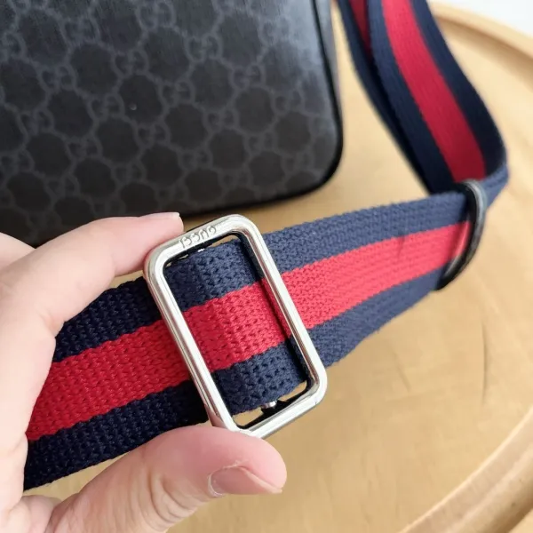 Gucci GG Marmont Mini Camera Bag Black Monogram Crossbody Bag - 9