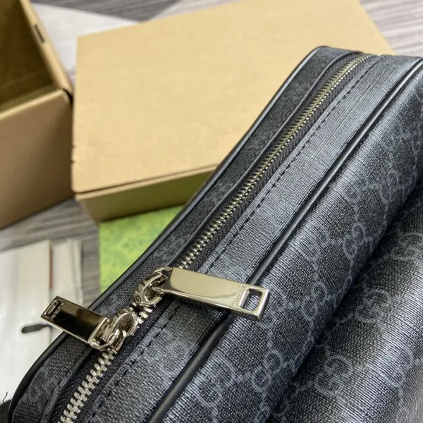 Gucci GG Marmont Mini Camera Bag Black Monogram Crossbody Bag - 71