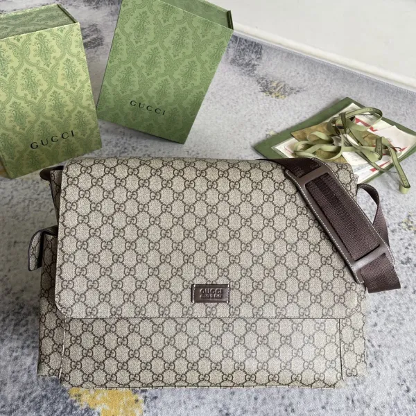 Gucci GG Marmont Messenger Bag Beige Monogram Crossbody Bag - 1