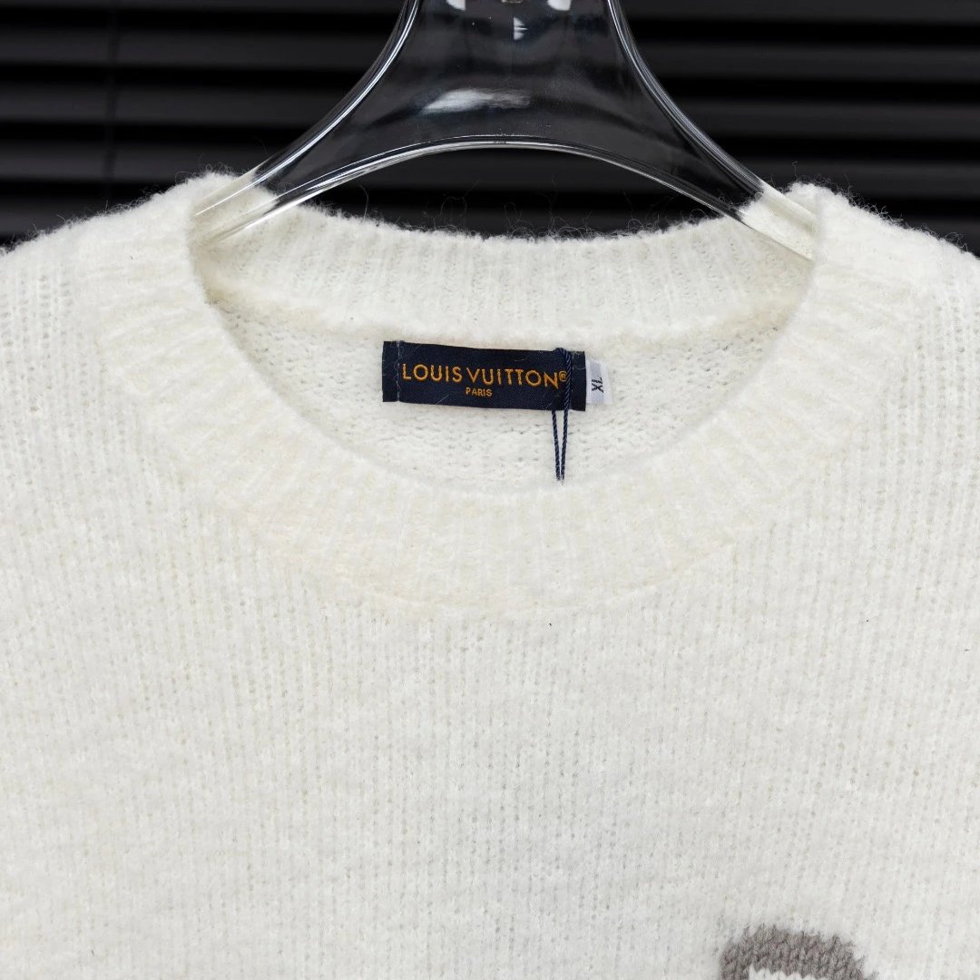 2024冬季欧洲站潮新款长袖毛衣字母logo提花男女同款时尚休闲百搭 12