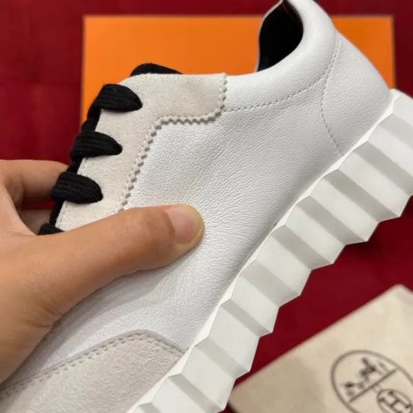 Hermès Oran Sneakers Black and White Suede Sneakers - 5