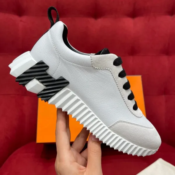 Hermès Oran Sneakers Black and White Suede Sneakers - 9