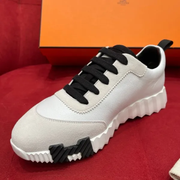 Hermès Oran Sneakers Black and White Suede Sneakers - 10