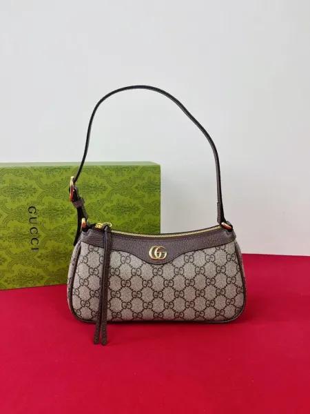 Gucci Mini Horsebit 1955 Shoulder Bag Beige GG Supreme - 1