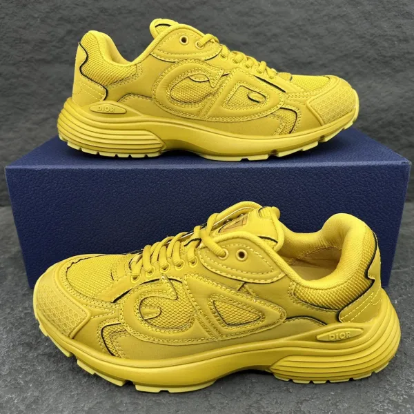 Dior B23 Yellow Chunky Sneakers - 1