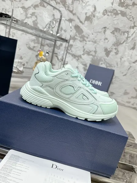 Dior B23 Low Mint Green Chunky Sneakers - 1
