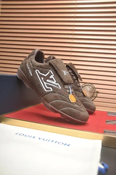 Louis Vuitton x Takashi Murakami TK Sneakers Brown Suede Sneakers - 1