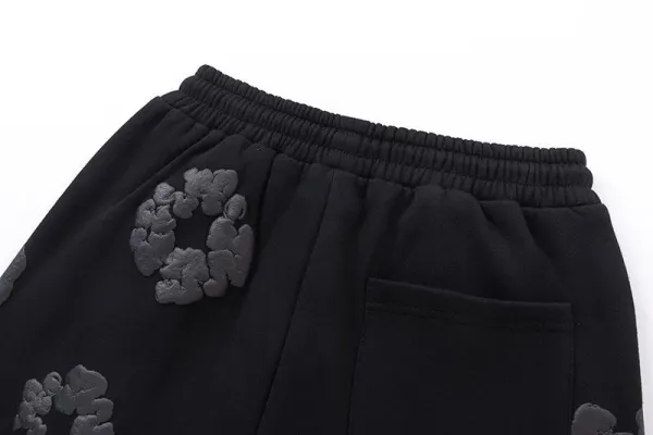 Design Floral Print Joggers Army Green Sweatpants - 12