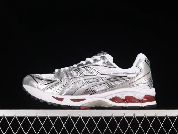 Asics Gel-Kayano 14 Silver Red Running Shoes - 1